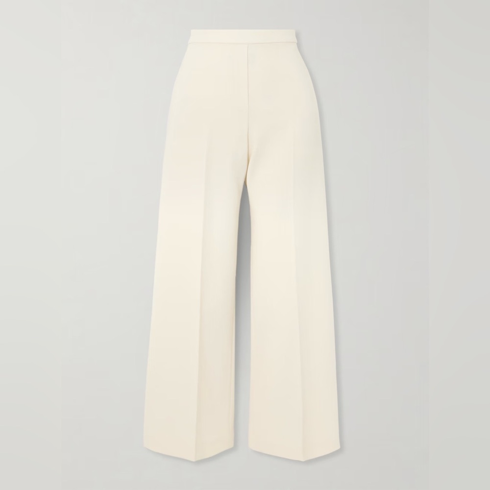 Theory Cream Wide-Leg Trousers